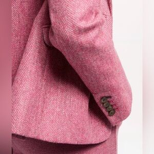 Brooks Brothers pink herringbone blazer
